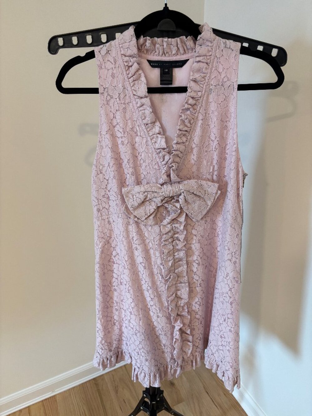 🏷️ Marc by Marc Jacobs Lavender Lace Bow Dress - Size 10